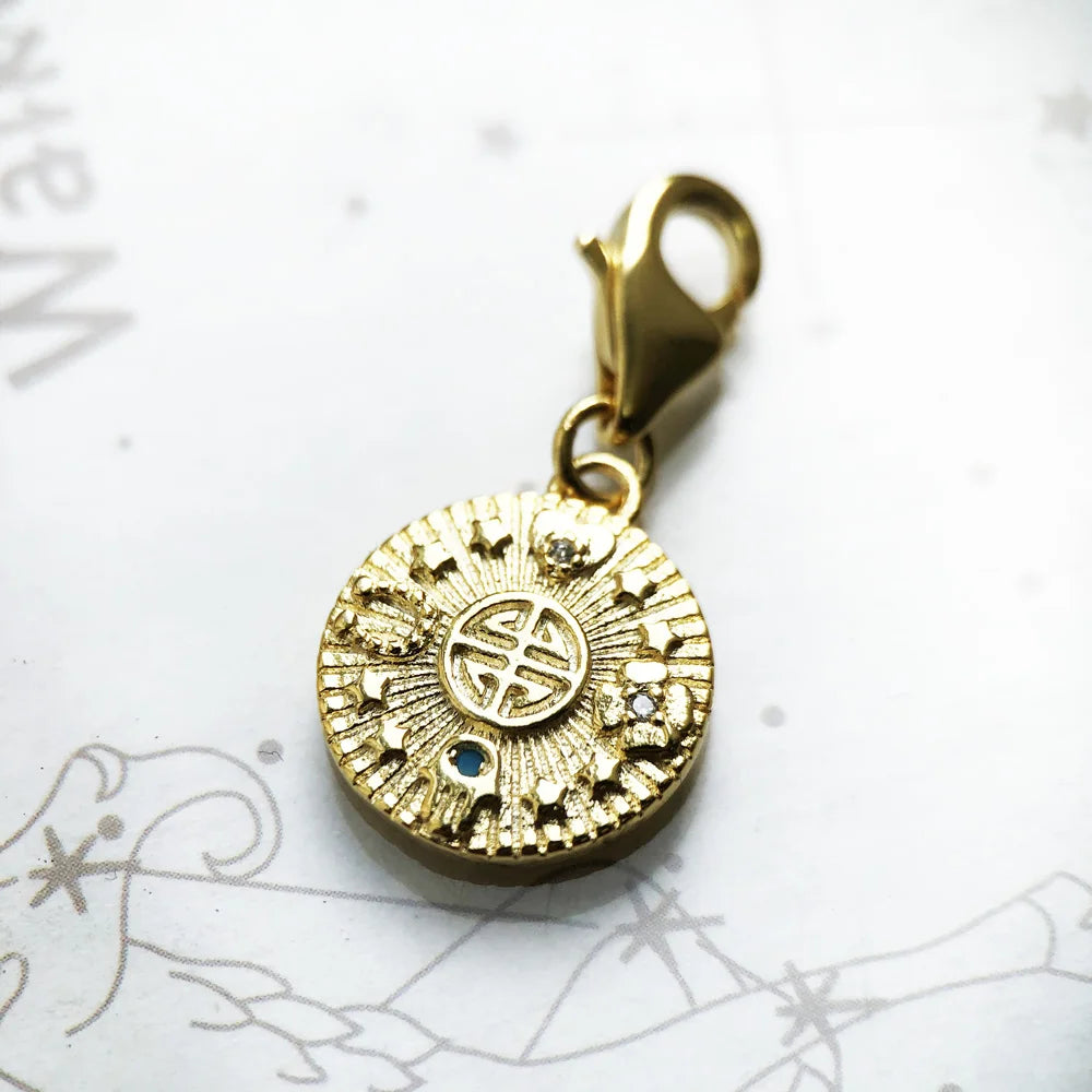 Golden Lucky Coin Charm