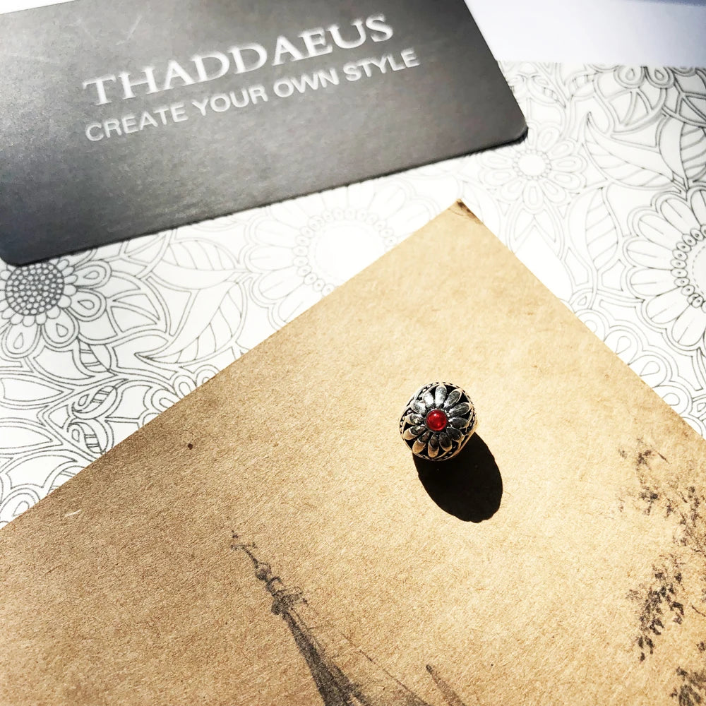 Red Pollen Charm Bead
