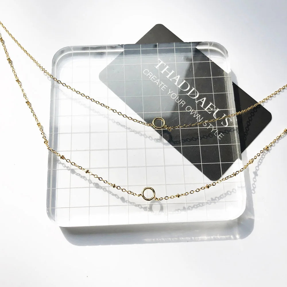 Golden Double Hoop Necklace