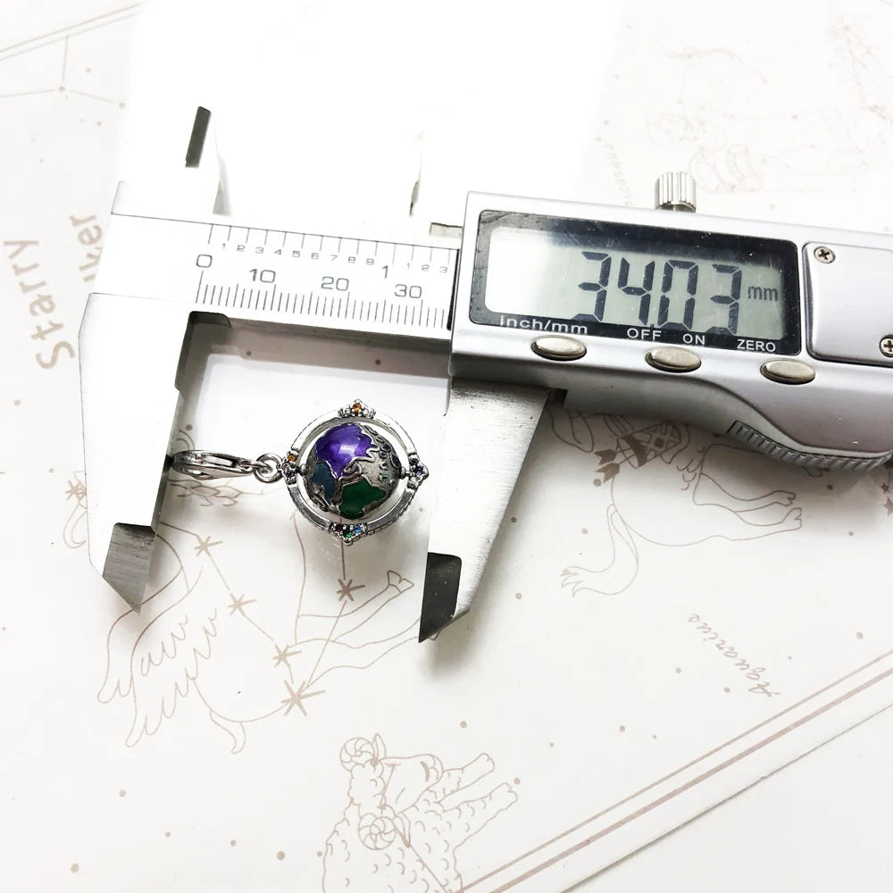 Rotating Globe Charm