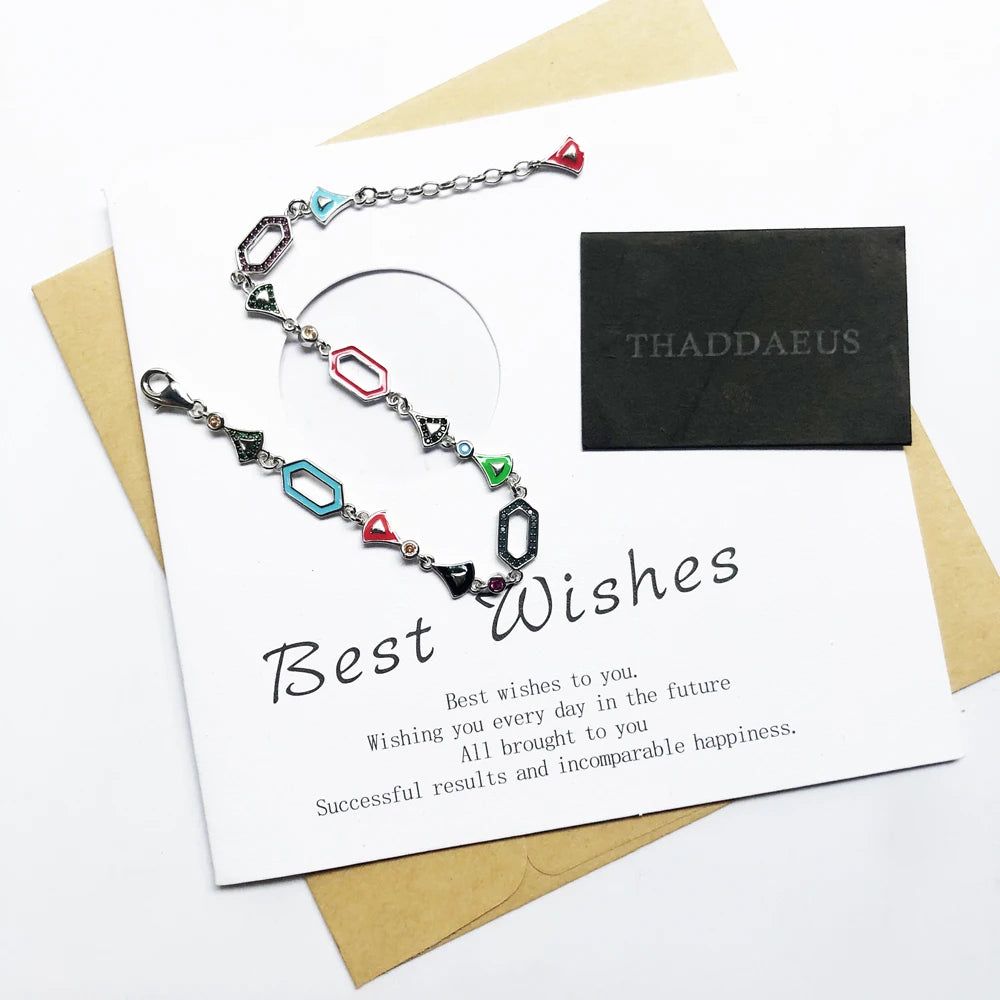 Ornament Link Chain Bracelet