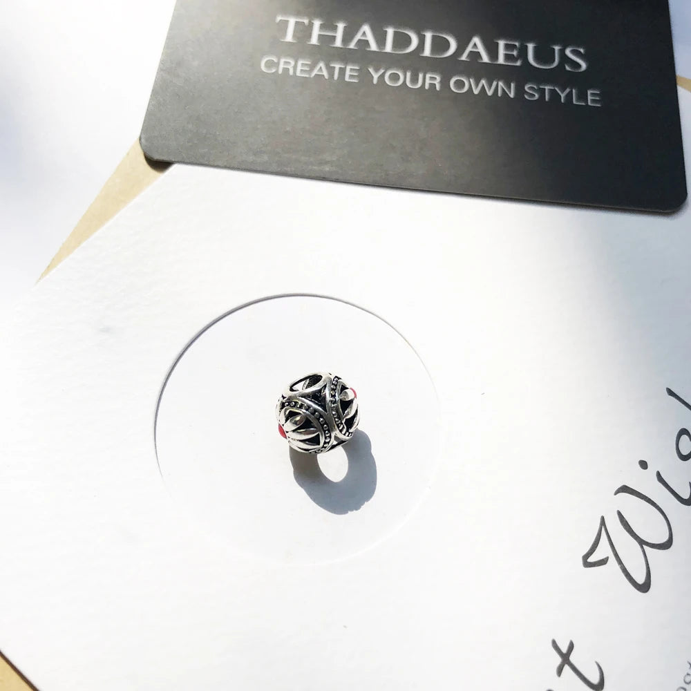 Red Pollen Charm Bead