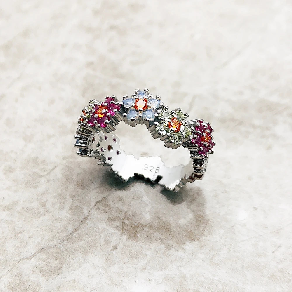 Flowers Halo Ring