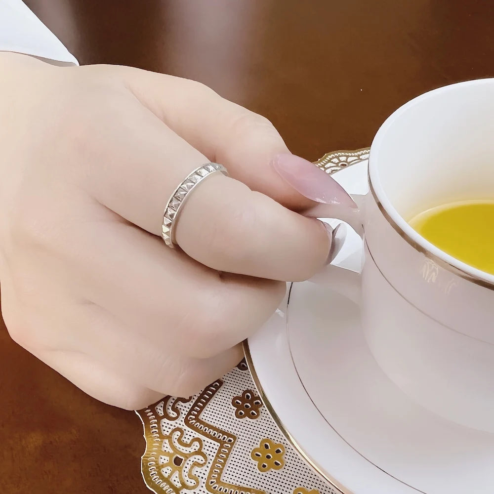 Pyramid Texture Ring