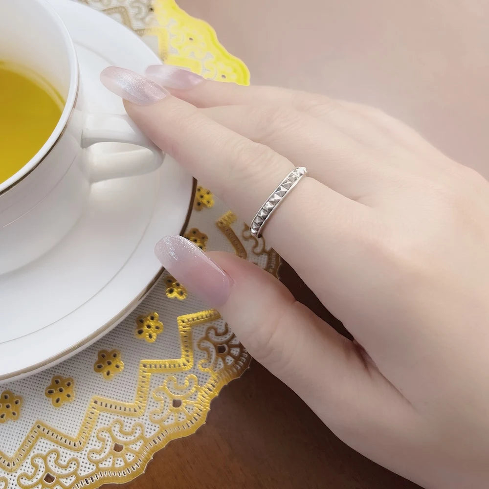 Pyramid Texture Ring