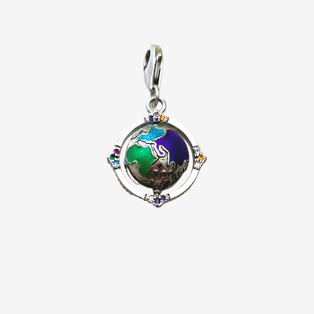 Rotating Globe Charm