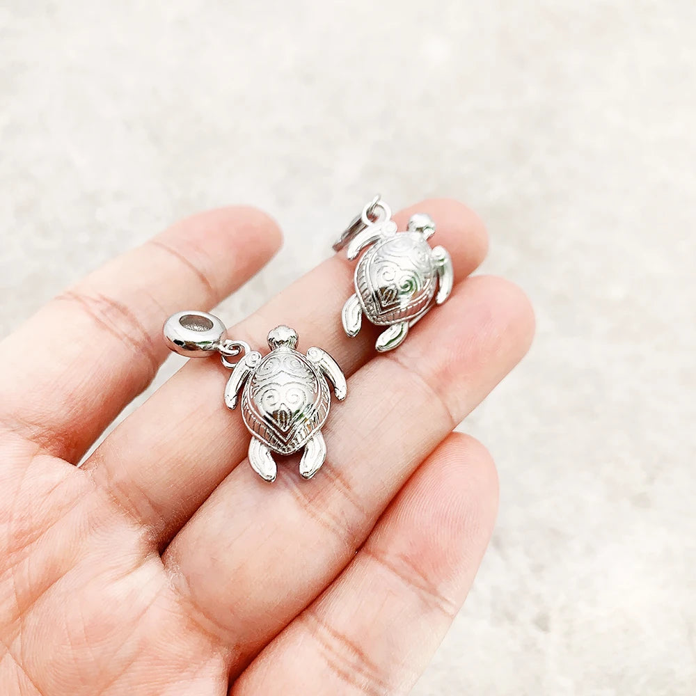 Chrome Tortoise Charm