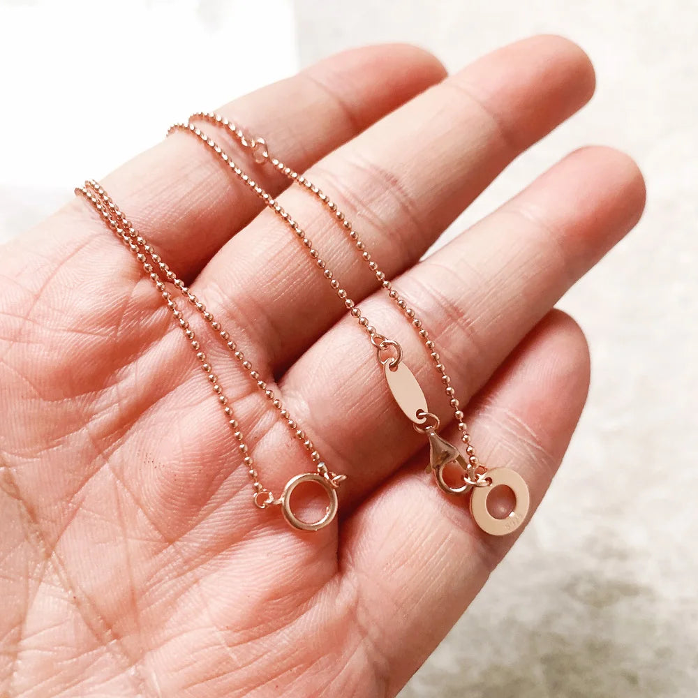 Rose Gold Hoop Necklace