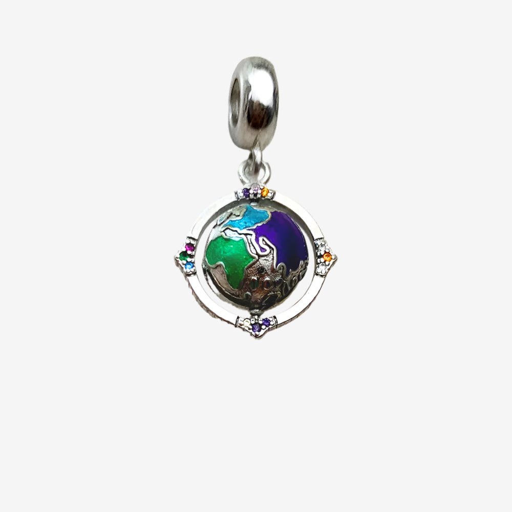 Rotating Globe Charm