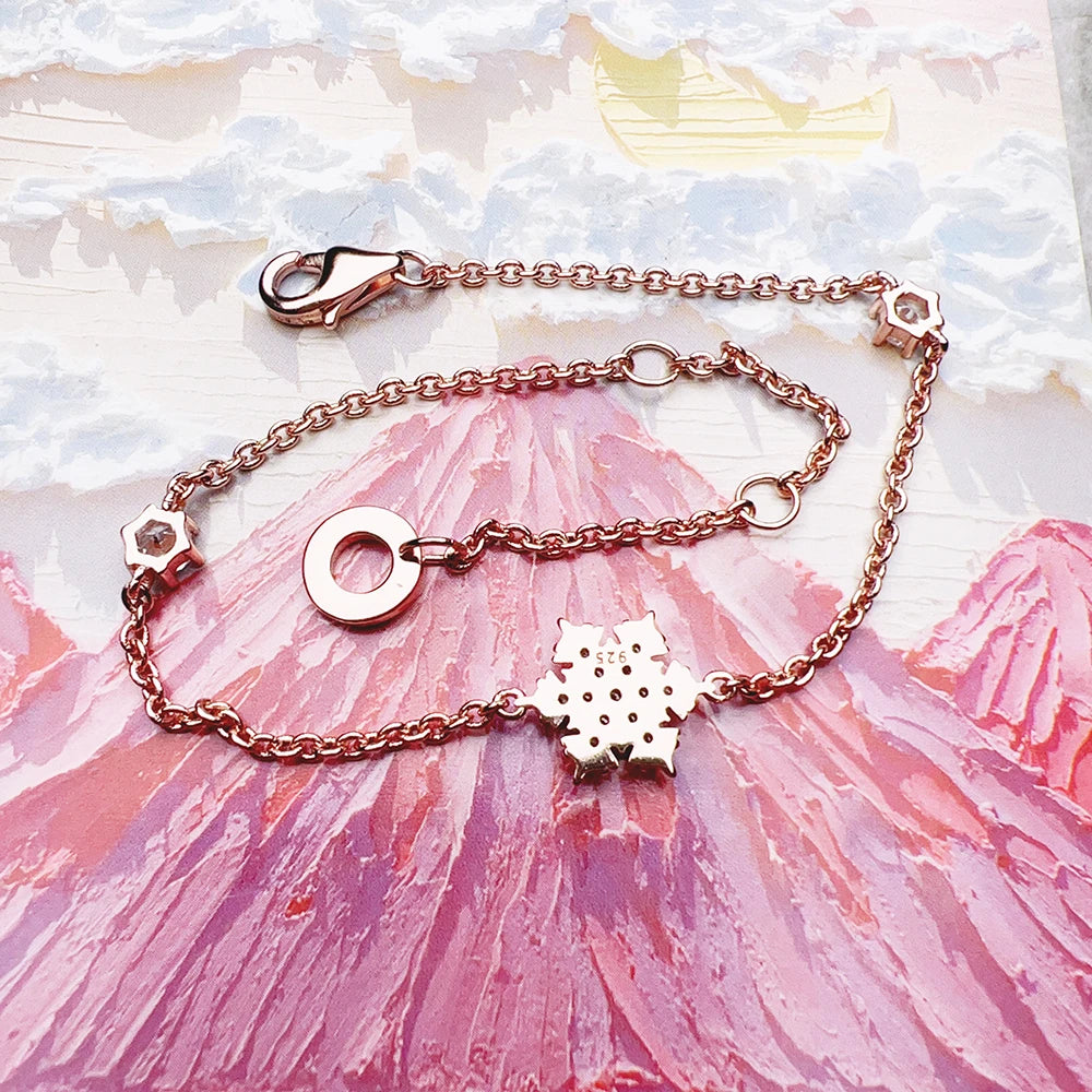 Snowflake Rose Gold Bracelet
