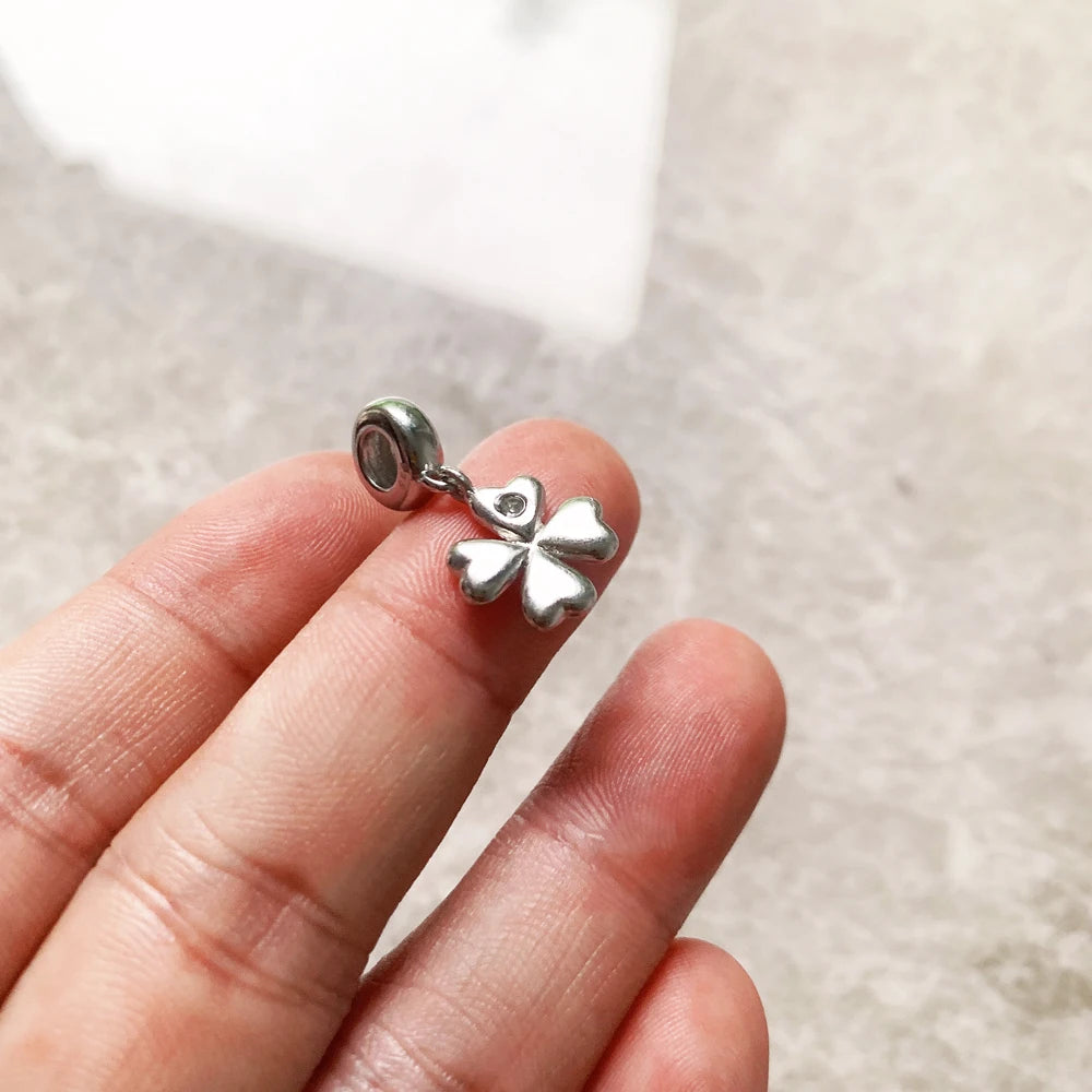 Silver Clover Charm
