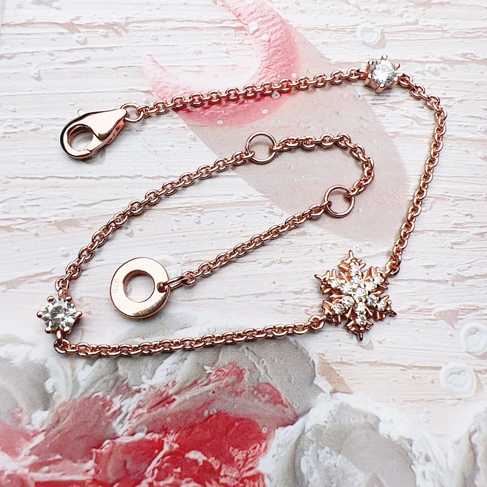 Snowflake Rose Gold Bracelet