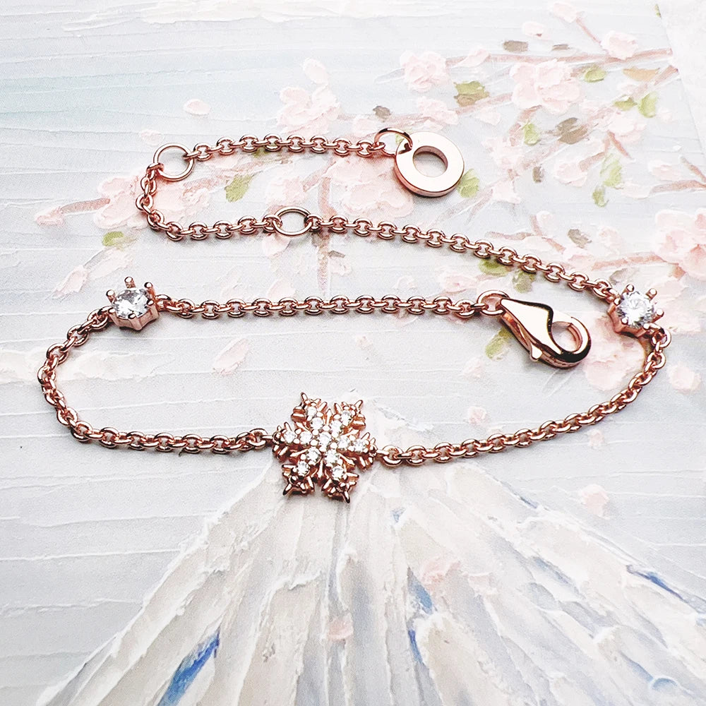 Snowflake Rose Gold Bracelet