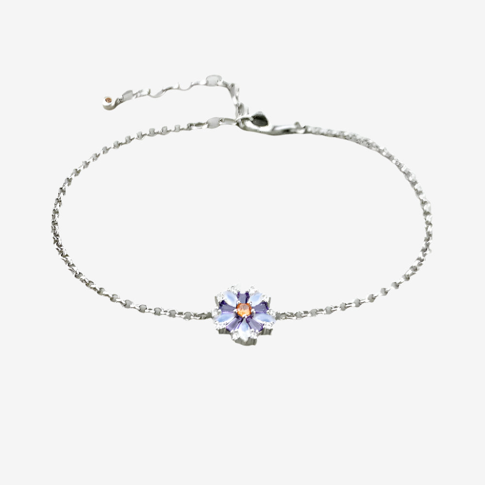 Flower Stone Link Bracelet