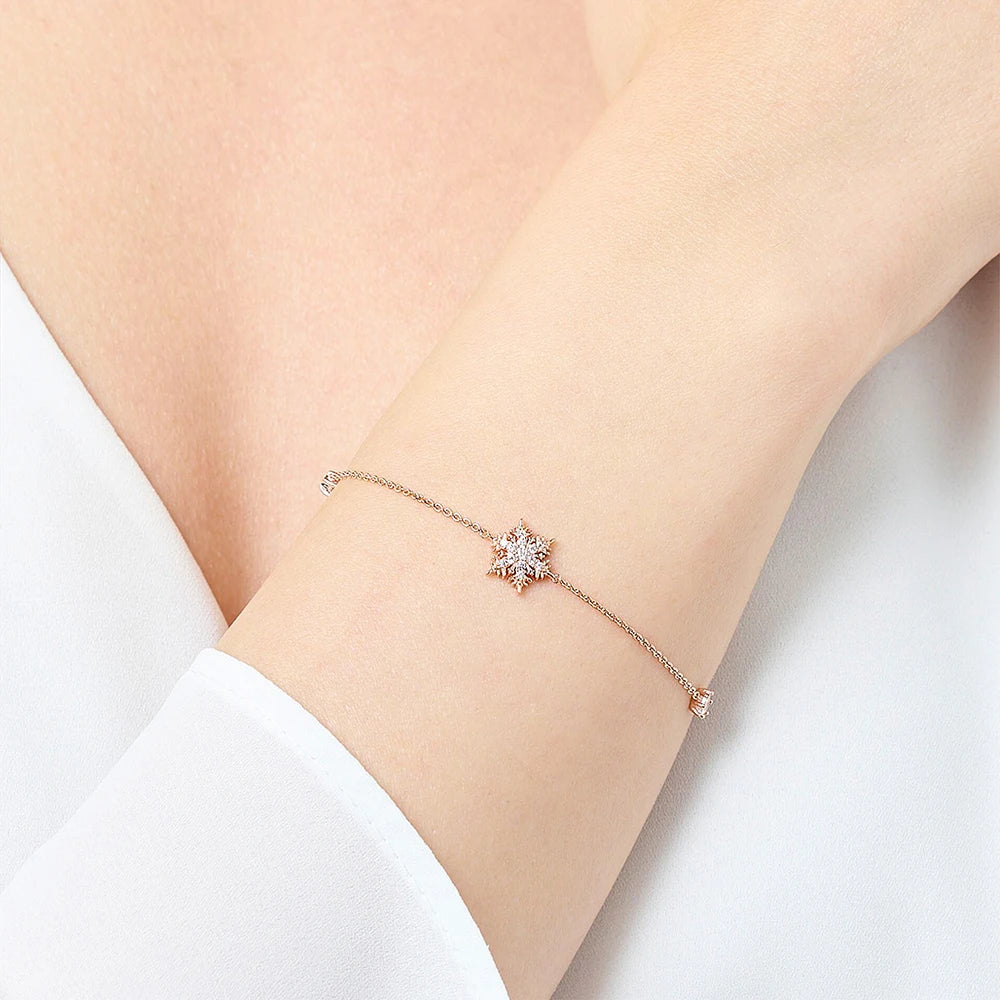 Snowflake Rose Gold Bracelet