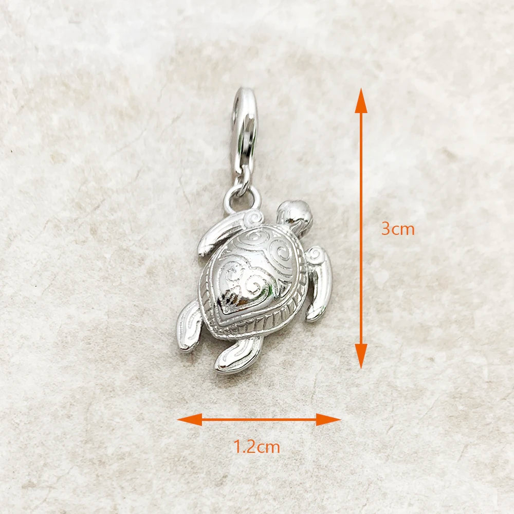 Chrome Tortoise Charm