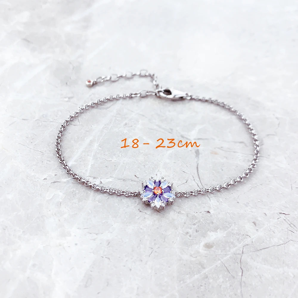 Flower Stone Link Bracelet