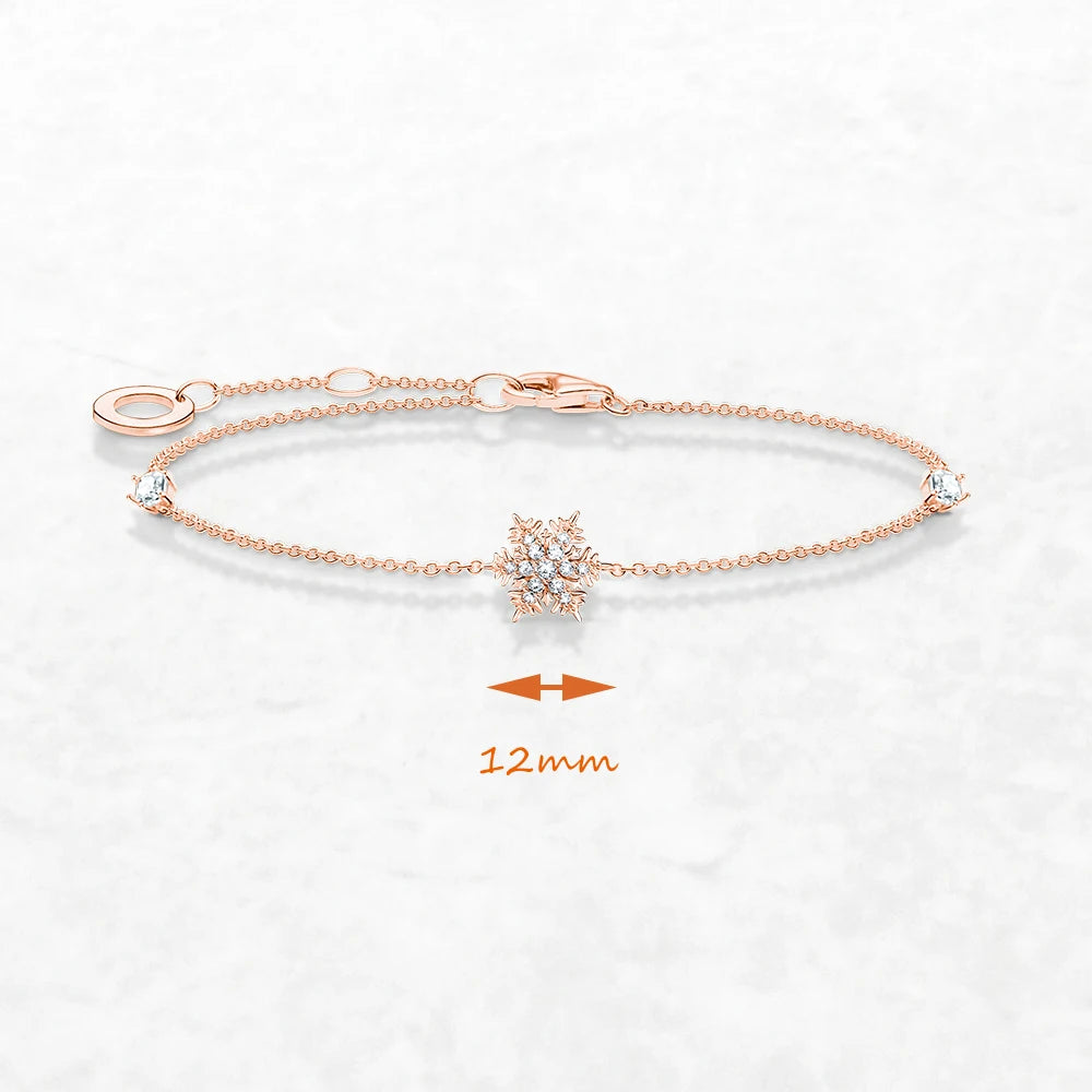 Snowflake Rose Gold Bracelet