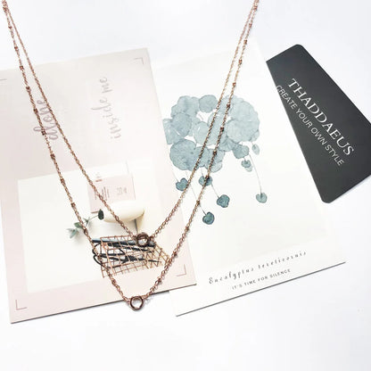 Rose Gold Double Hoop Necklace