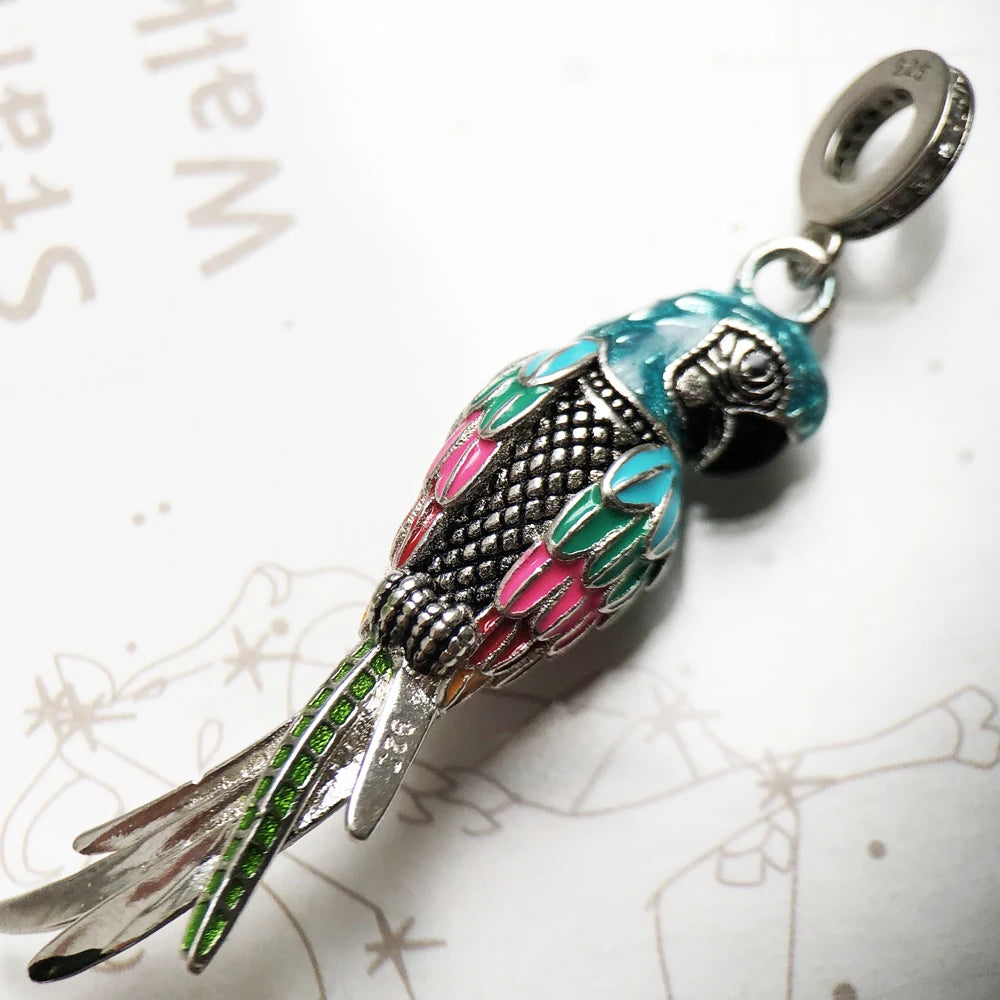 Rainbow Parrot Charm