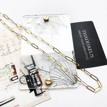 Slim Clasp Charm Necklace