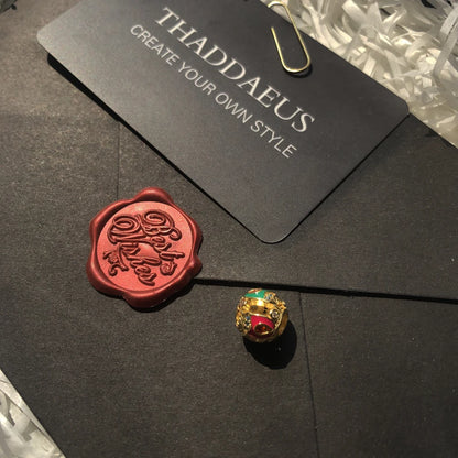 Golden Beatle Charm Bead