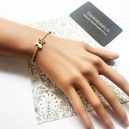 Golden Butterfly Link Bracelet