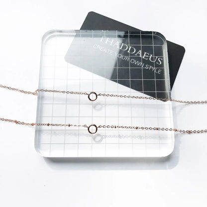 Rose Gold Double Hoop Necklace