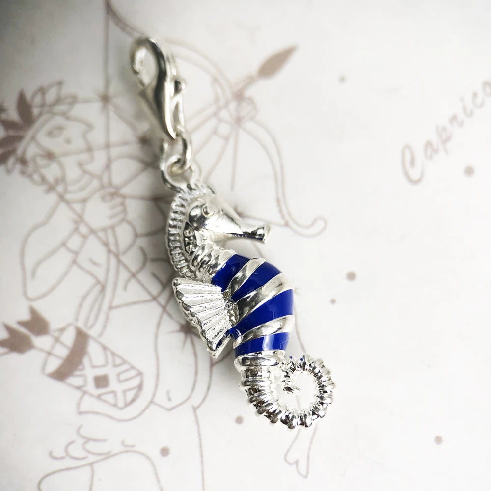 Striped Seahorse Charm