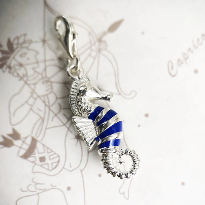 Striped Seahorse Charm