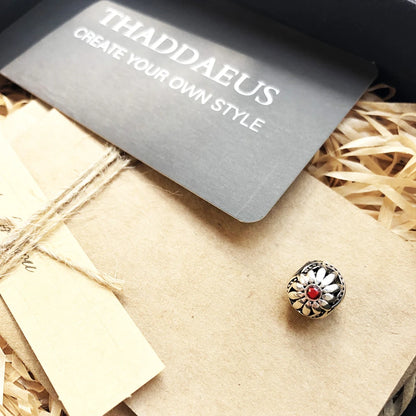 Red Pollen Charm Bead