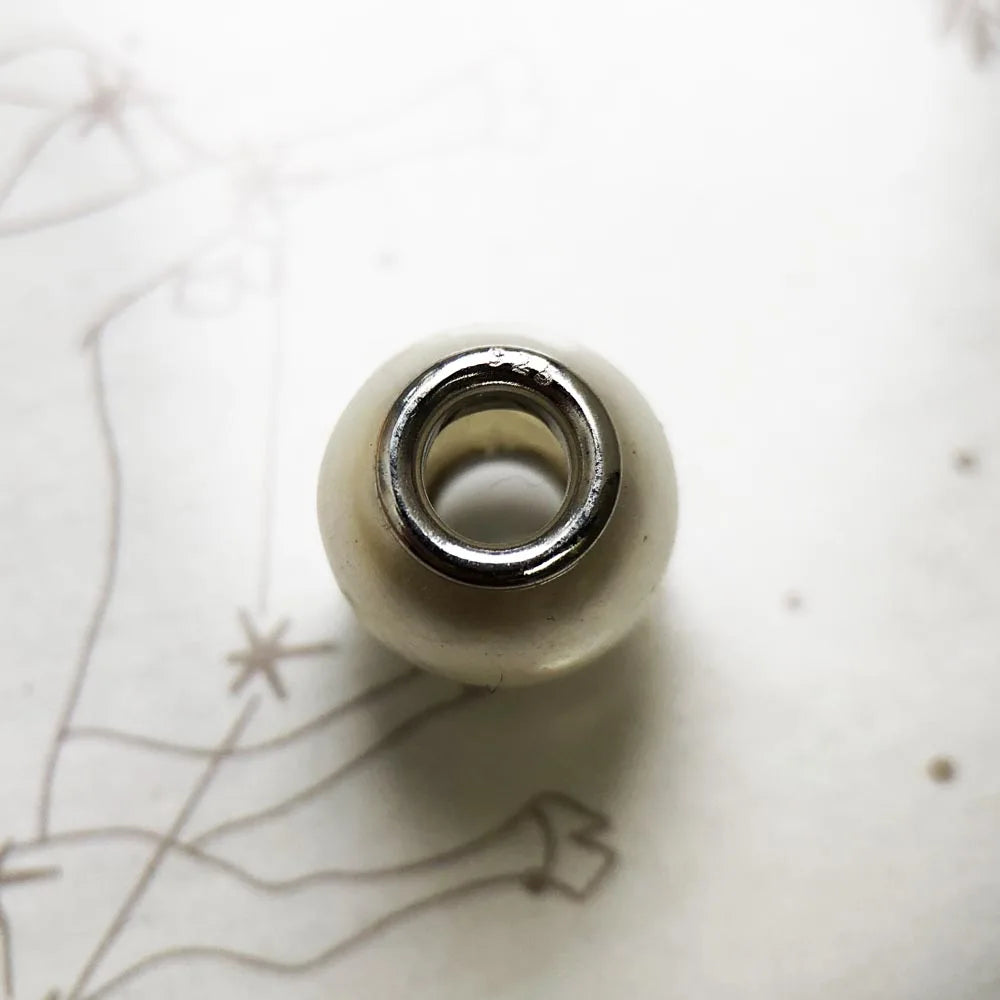 White Pearl Charm Bead