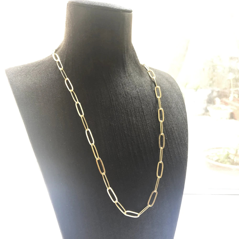 Slim Clasp Charm Necklace