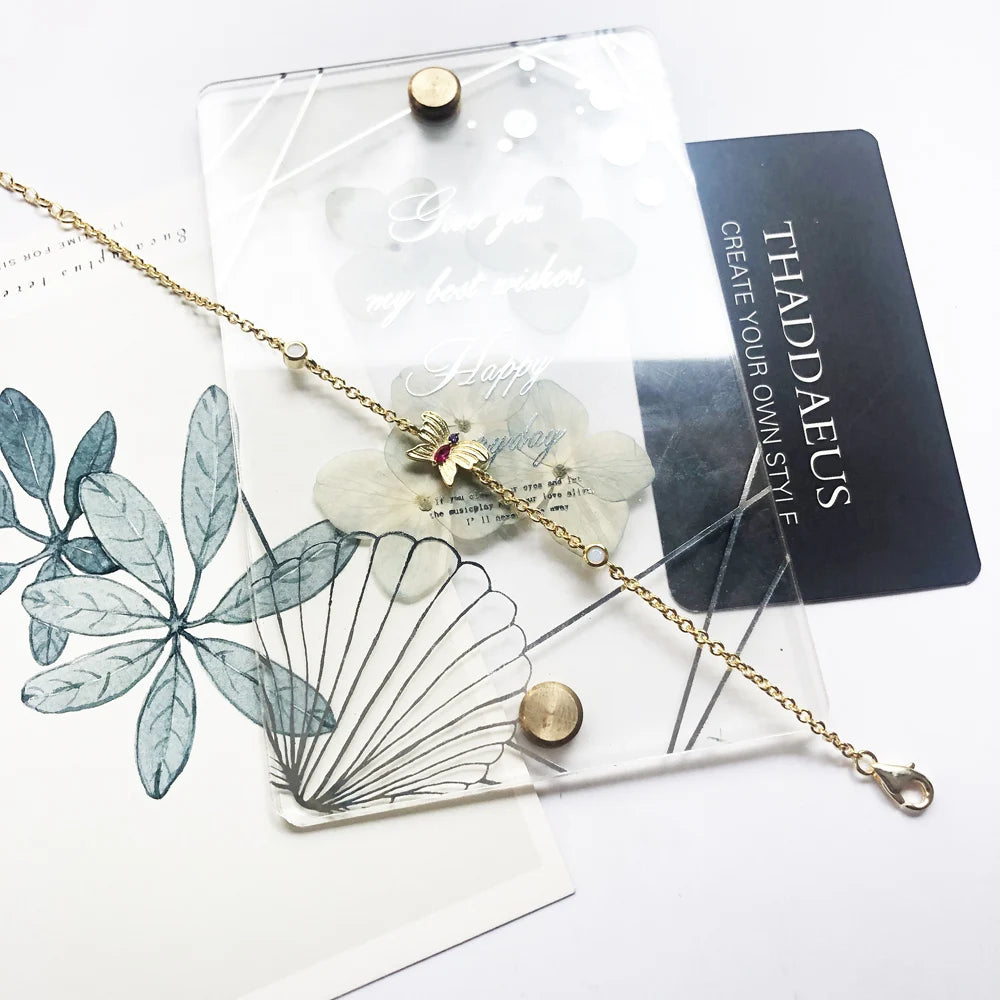 Golden Butterfly Link Bracelet