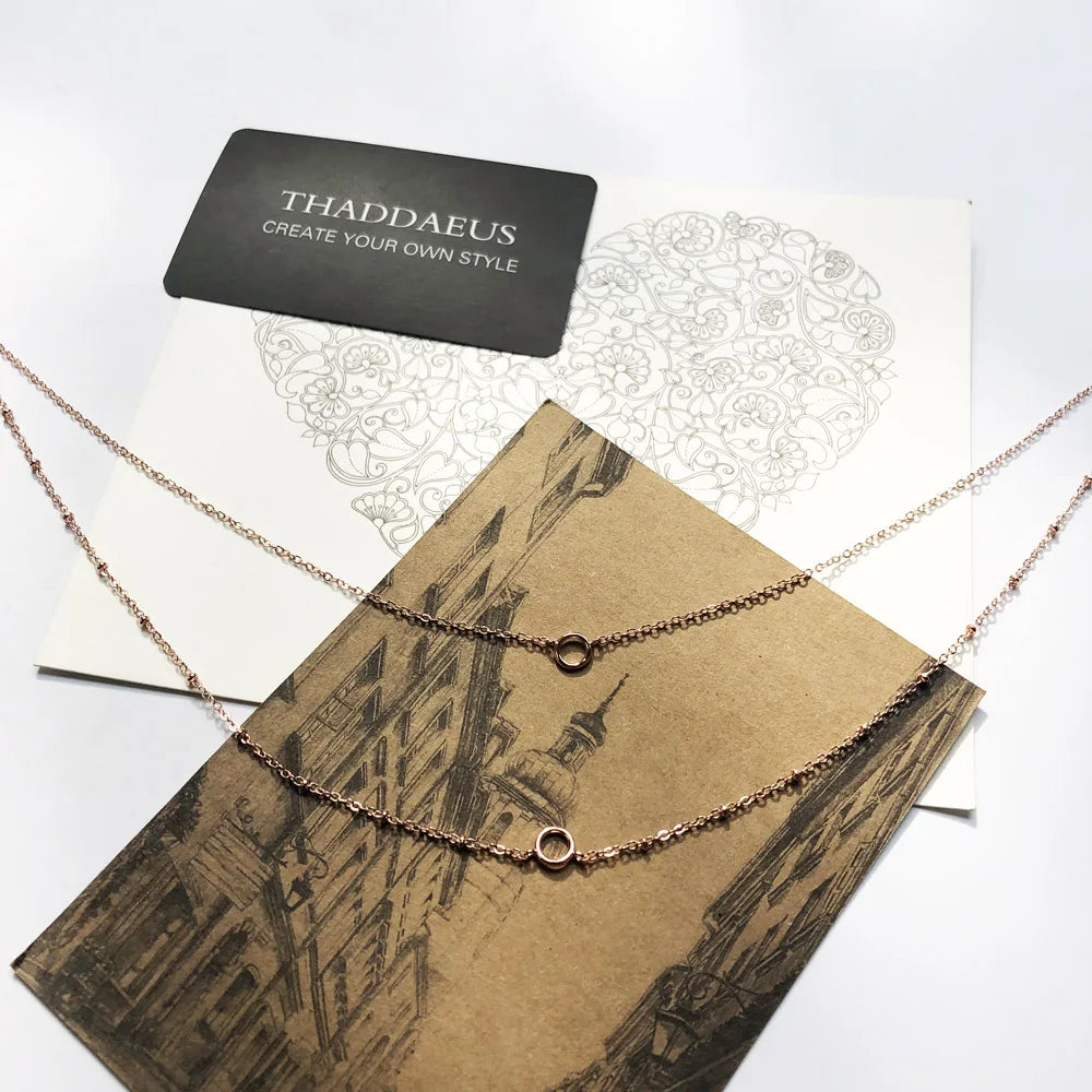 Rose Gold Double Hoop Necklace