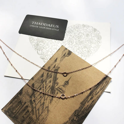 Rose Gold Double Hoop Necklace
