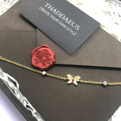 Golden Butterfly Link Bracelet