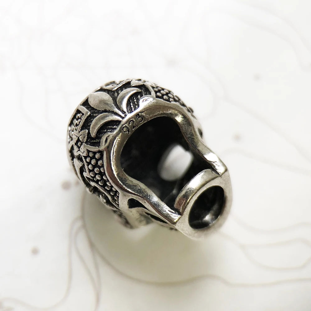 Fleur-de-lis Skull Charm Bead