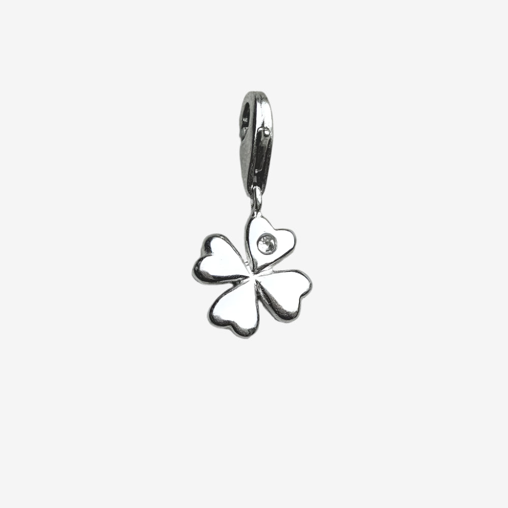 Silver Clover Charm