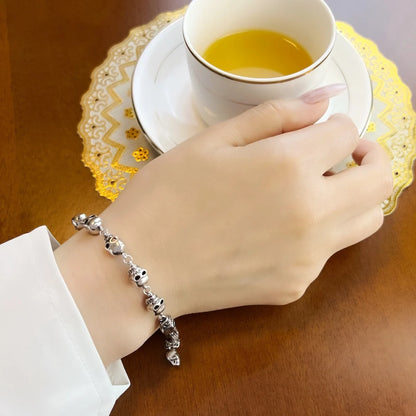 Skull Clasp Charm Bracelet