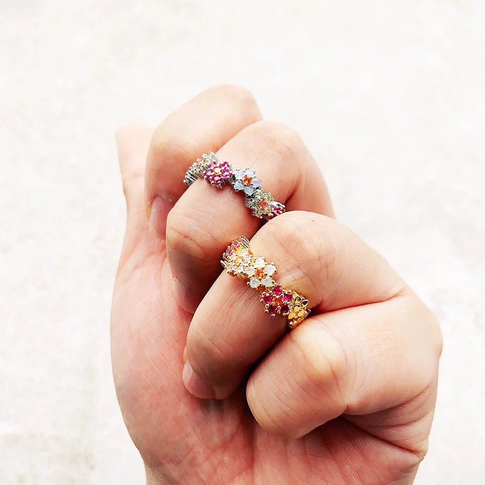 Flowers Halo Ring