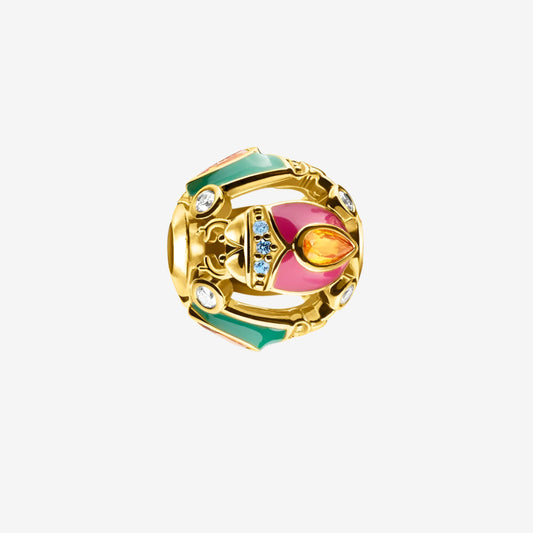 Golden Beatle Charm Bead