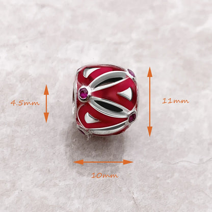 Red Scale Charm Bead