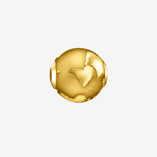 Gold World Charm Bead