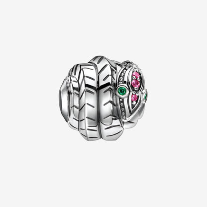 Jeweled Snake Charm Bead