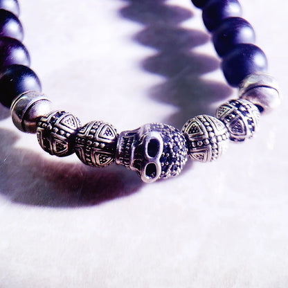 Heavy Skull Bead Bracelet