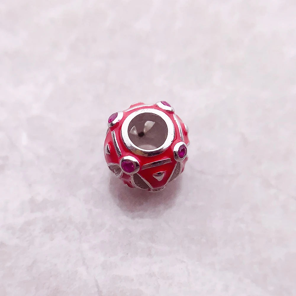 Red Scale Charm Bead