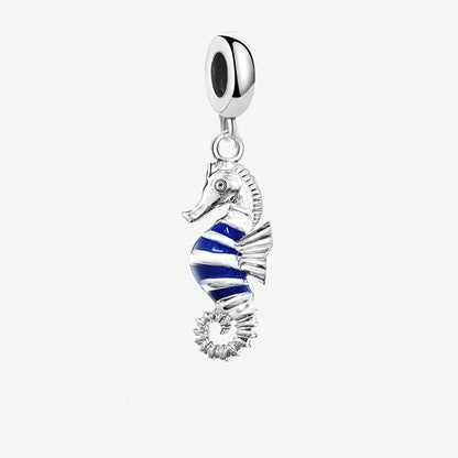Striped Seahorse Charm