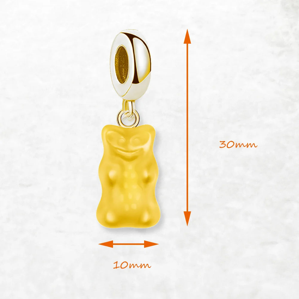Gold Gummy Bear Charm