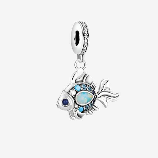 Blue Flow Fish Charm